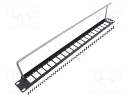 Patch panel; mounting adapter; SLIM; RACK; screw; 29mm; 19"; M3