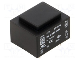 Transformer: encapsulated; 1.5VA; 24VAC; 9V; 167mA; Mounting: PCB