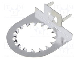 EMC shield for socket; on PCBs,for panel mounting; THT