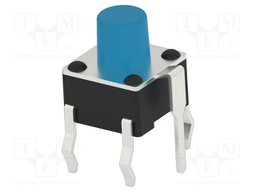 Microswitch TACT; SPST-NO; Pos: 2; 0.05A/24VDC; THT; none; 1.6N