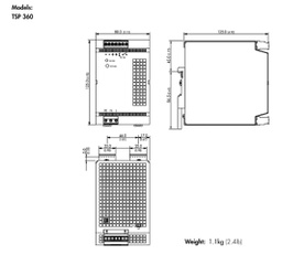 Power supply: switched-mode; 360W; 48VDC; 48÷56VDC; 7.5A; OUT: 1