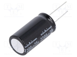 Capacitor: electrolytic; bipolar; THT; 2200uF; 25VDC; Ø18x35.5mm