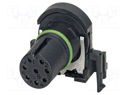 Connector: M12; contact insert; PIN: 8; 30V; angled; IP67; THT; 2A
