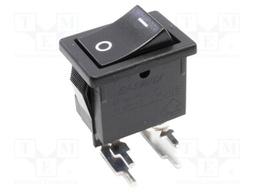 ROCKER; DPST-NO; Pos: 2; ON-OFF; 6A/250VAC; black; none; Body: black