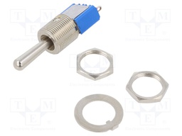 Switch: toggle; Pos: 3; DP3T; (ON)-OFF-(ON); 3A/250VAC