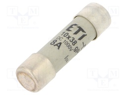 Fuse: fuse; gPV; 8A; 1000VDC; cylindrical; 10,3x38mm