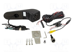 Rear view camera; 115°; black,red; 12VDC; Kit: camera; screw; IP67