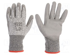 Protective gloves; Size: 11; grey; composite fibre