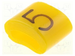 Markers for cables and wires; Label symbol: 5; 1.1÷2.5mm; H: 3mm