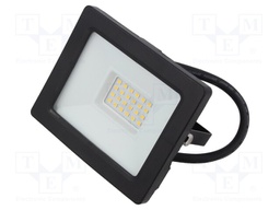 Lamp: LED flood light; 230VAC; 20W; 4000K; CRImin: 80; 1600lm