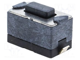 Microswitch TACT; SPST; Pos: 2; 0.05A/12VDC; SMT; none; 1.56N; black