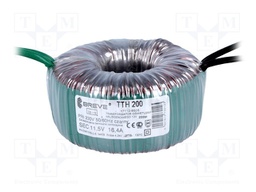 Transformer: toroidal; for halogen lamps; 200VA; 230VAC; 11.5V