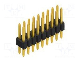 Connector: pin strips; pin header; male; PIN: 18; 1.27mm; THT; 2x9