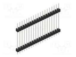 Connector: pin strips; pin header; male; PIN: 19; 2.54mm; THT; 1x19