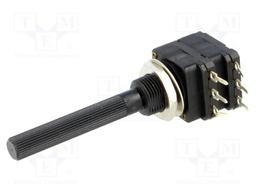 Potentiometer: shaft; single turn; 50kΩ; 200mW; THT; 6mm; plastic