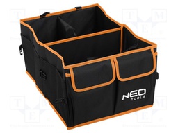 Organiser; with partitions; black-orange; PE; 500x345x250mm