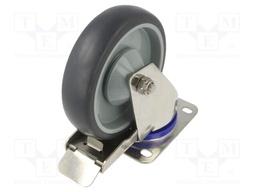 Transport wheel; Ø: 160mm; W: 40mm; H: 195mm; torsional with lock