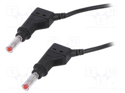 Test lead; silicone; 2m; black; 32A; Type: with sliding cover