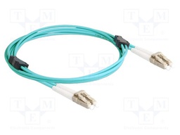 Fiber patch cord; OM3; LC/PC,both sides; 2m; 50/125um; LSZH; beige