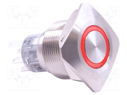 Switch: vandal resistant; SPDT; 2A/24VDC; IP65; ON-(ON); RGB; Ø22mm