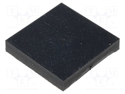 Self-adhesive foot; black; rubber; Y: 12.7mm; X: 12.7mm; Z: 2.3mm
