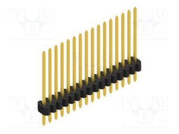 Connector: pin strips; pin header; male; PIN: 16; 1.27mm; THT; 1x16