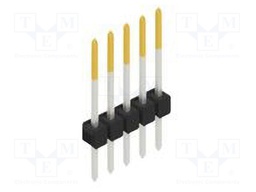 Connector: pin strips; pin header; male; PIN: 5; 2.54mm; THT; 1x5