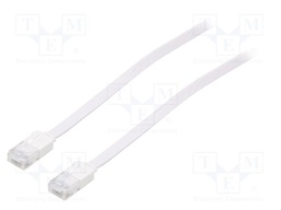 Patch cord; U/UTP; 5e; stranded; CCA; PVC; white; Len: 0.5m