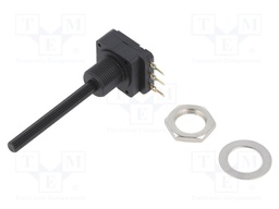 Potentiometer: shaft; 10kΩ; 200mW; THT; 4mm; plastic; mono; carbon