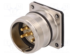 Connector: M23; socket; PIN: 6; male; soldering; straight; 20A; IP67