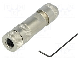 Connector: M8; female; PIN: 3; straight; shielded; for cable; plug