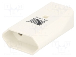 Connector: AC supply; socket; Layout: 2P; Type: flat; white; 250VAC