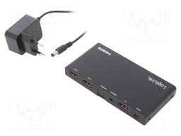 Splitter; HDCP 2.2,HDMI 2.0; Colour: black; Input: HDMI socket