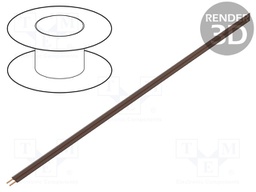 Wire: ribbon; stranded; 2x0,08mm2; brown; 100m