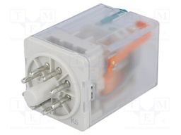 Relay: electromagnetic; DPDT; Ucoil: 48VDC; 10A/250VAC; 10A/24VDC