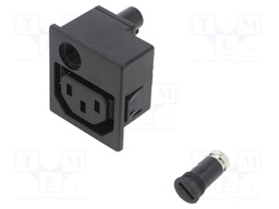 Connector: AC supply; socket; female; 10A; 250VAC; IEC 60320