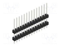Connector: pin strips; pin header; male; PIN: 14; 2.54mm; THT; 1x14