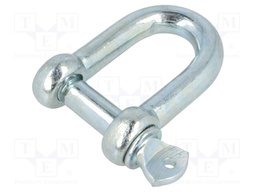 Dee shackle; steel; for rope; zinc; Size: 14mm