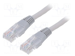 Patch cord; U/UTP; 5e; stranded; CCA; PVC; grey; Len: 3m; 26AWG
