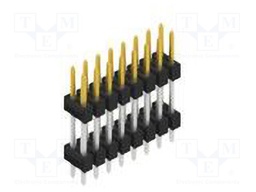 Connector: pin strips; pin header; male; PIN: 16; 2.54mm; THT; 2x8