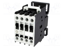 Contactor: 3-pole; NO x3; Auxiliary contacts: NO; 230VAC; 12A; CL