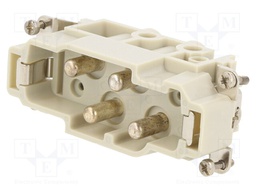 Connector: HDC; contact insert; male; C146; PIN: 4; 4+PE; size E16