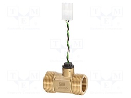 Sensor: turbine flowmeter; 4.5÷24VDC; 1÷60l/min; OUT: NPN