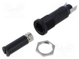 Fuse holder; cylindrical fuses; 6.3x32mm; 10A; on panel; -40÷85°C