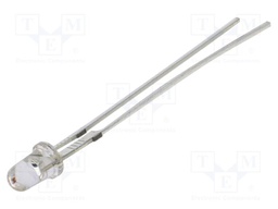 LED; red; 3mm; 100000mcd; 15°; Front: convex; 2.3÷2.8VDC; -30÷85°C