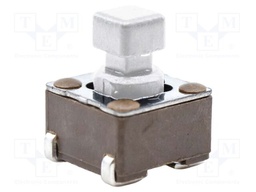 Microswitch TACT; SPST-NO; Pos: 2; 0.05A/12VDC; SMT; none; 2.6N