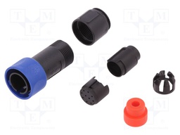 Connector: circular; plug; male; PIN: 10; w/o contacts; for cable