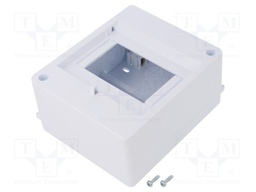 Enclosure: for modular components; IP20; white; No.of mod: 5; 400V