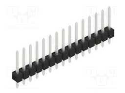 Connector: pin strips; pin header; male; PIN: 15; 2.54mm; THT; 1x15
