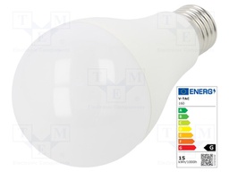LED lamp; neutral white; E27; 220/240VAC; 1250lm; 15W; 200°